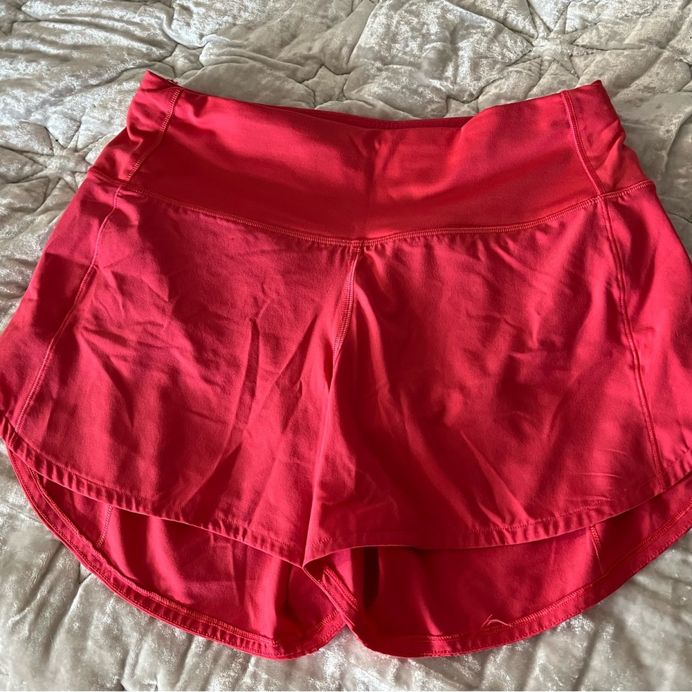 lululemon athletica Vibrant Red Athletic Shorts